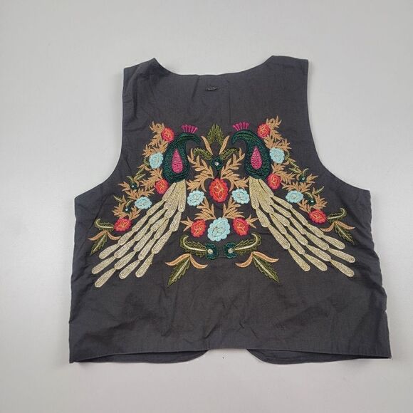 John John Made In Heaven Embroidered Open Vest Multicolor Size Medium - Picture 1 of 11
